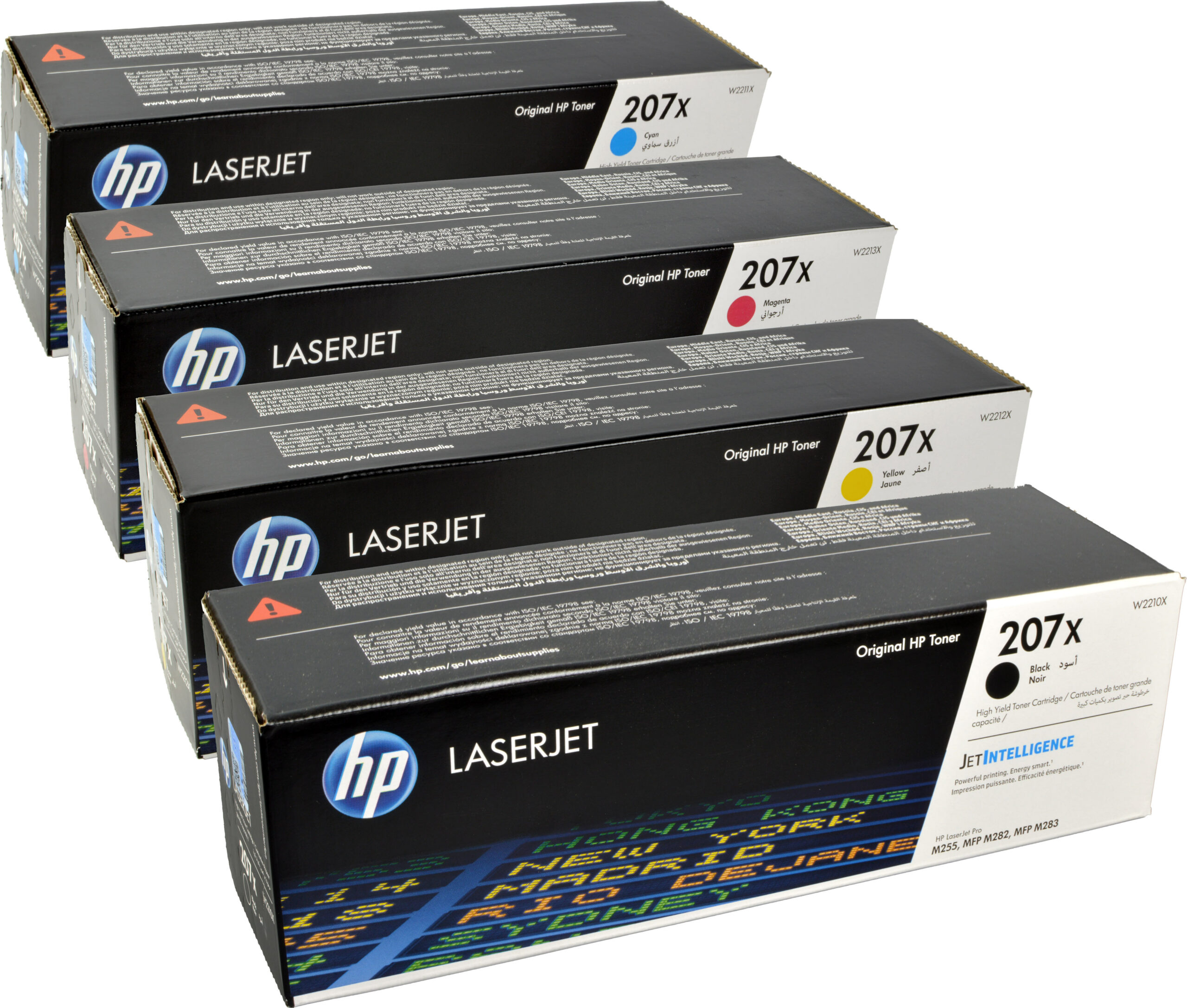 4 HP Toner W2210X-W2213X  207X  Multipack BK C M Y  4-farbig