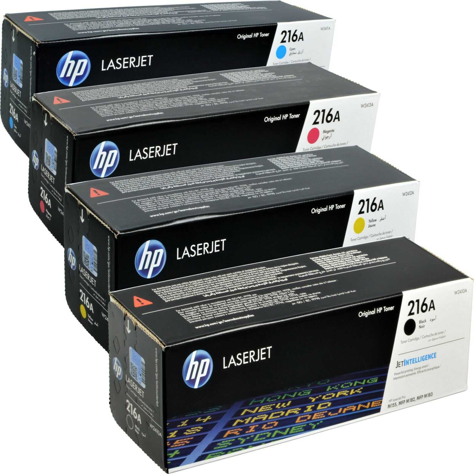 4 HP Toner W2410A-W2413A  216A  Multipack BK C M Y  4-farbig