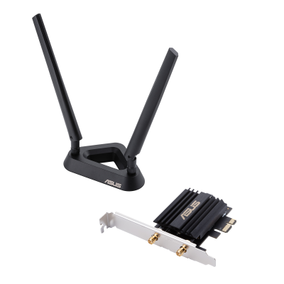 ASUS AX3000 PCIe WLAN-Karte (PCE-AX58BT) [Wi-Fi 6 Adapter, Dual Band, 802.11ax, MU-MIMO]