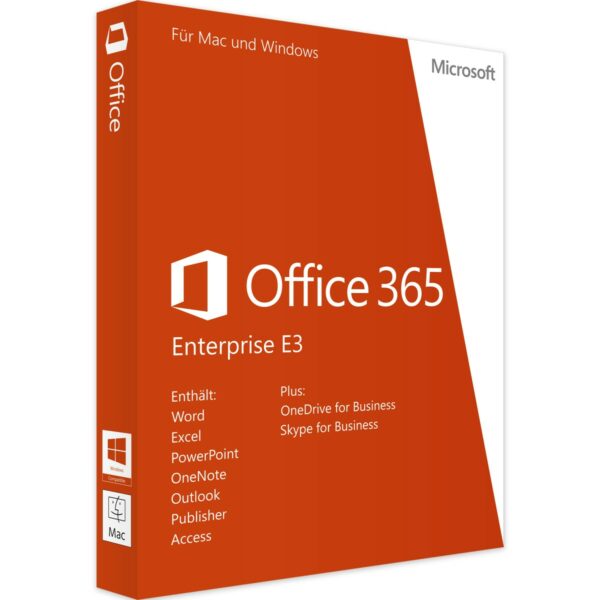 Microsoft Corporation Microsoft Office 365 Enterprise E3, 1 Jahr, 1 User, 5 Devices