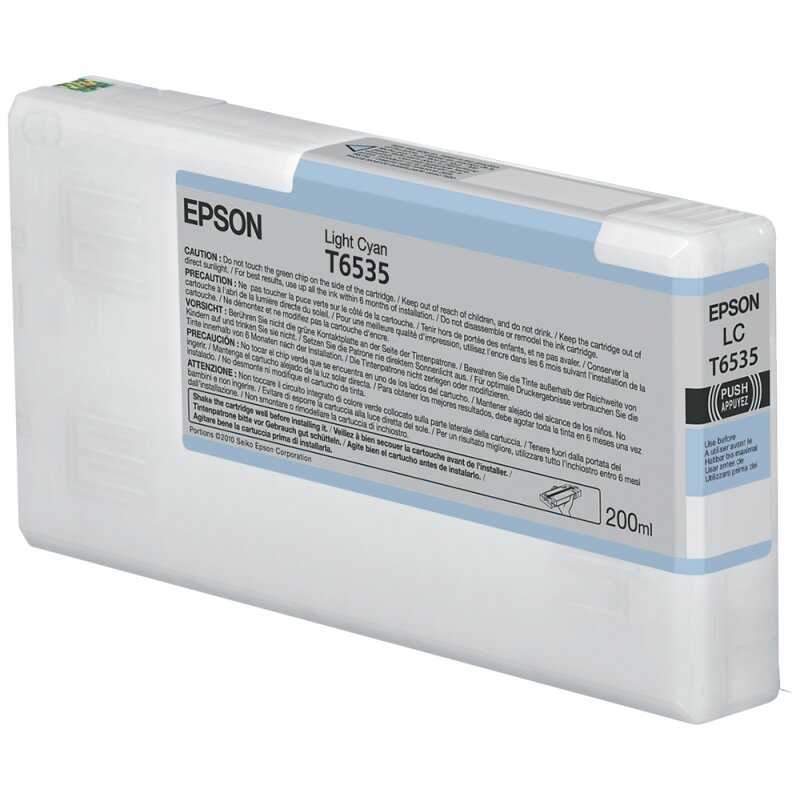 Epson ORIGINAL Epson Tintenpatrone cyan (hell) C13T653500 T6535 200ml