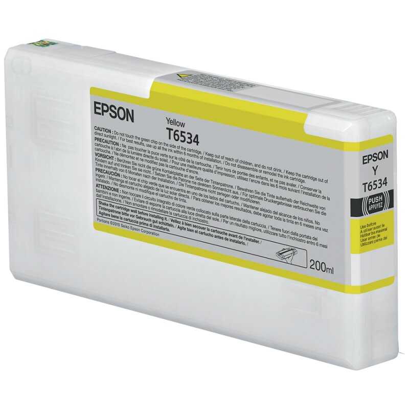 Epson ORIGINAL Epson Tintenpatrone gelb C13T653400 T6534 200ml