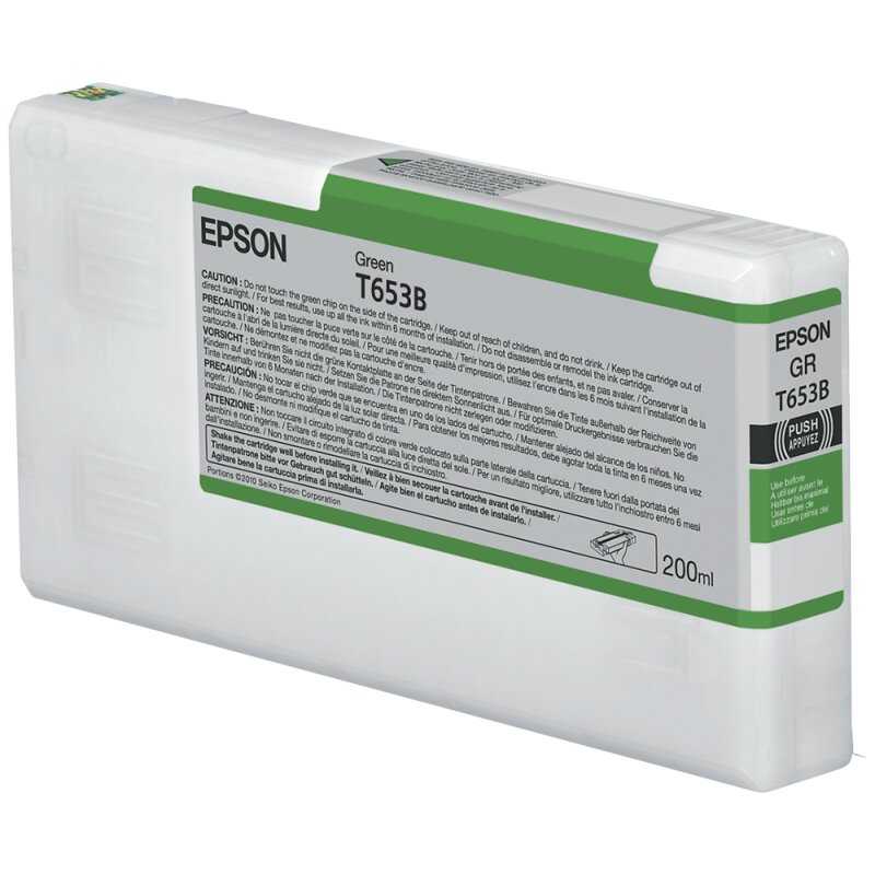 Epson ORIGINAL Epson Tintenpatrone grün C13T653B00 T653B 200ml