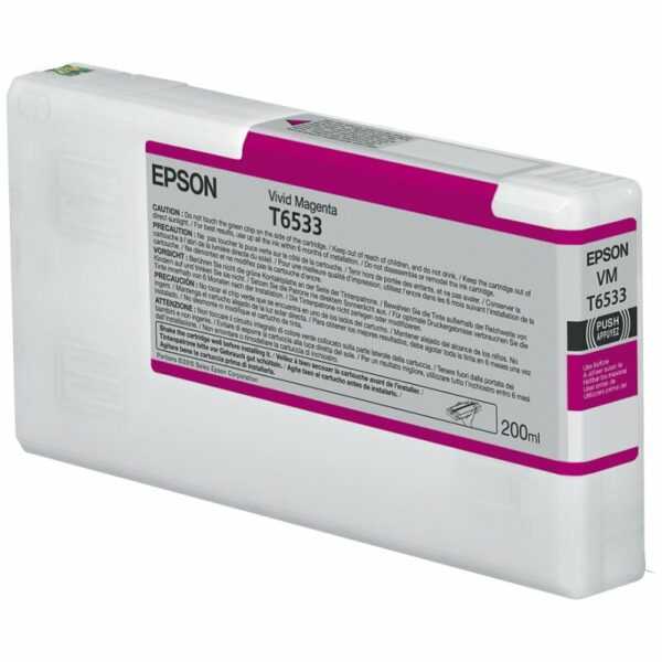 Epson ORIGINAL Epson Tintenpatrone magenta (vivid) C13T653300 T6533 200ml