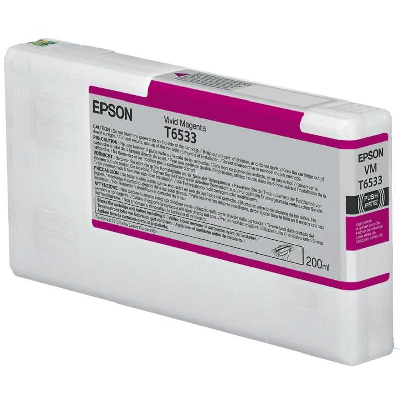 Epson ORIGINAL Epson Tintenpatrone magenta (vivid) C13T653300 T6533 200ml