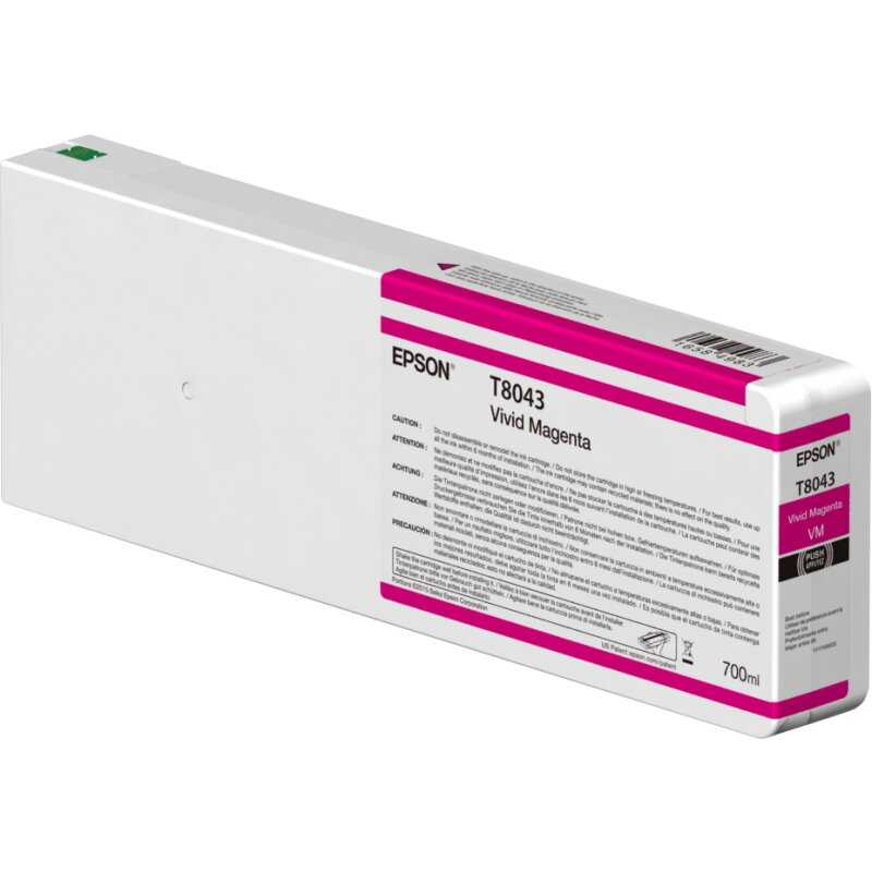 Epson ORIGINAL Epson Tintenpatrone Magenta (vivid) C13T804300 T8043 700ml Ultrachrome HD, UltraChrome HDX