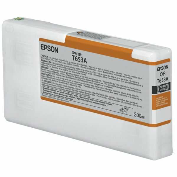 Epson ORIGINAL Epson Tintenpatrone Orange C13T653A00 T653A 200ml