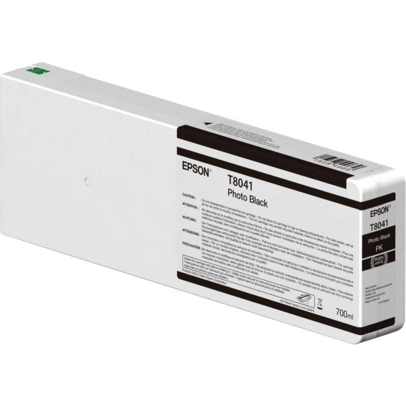 Epson ORIGINAL Epson Tintenpatrone Schwarz (Foto) C13T804100 T8041 700ml Ultrachrome HD, UltraChrome HDX