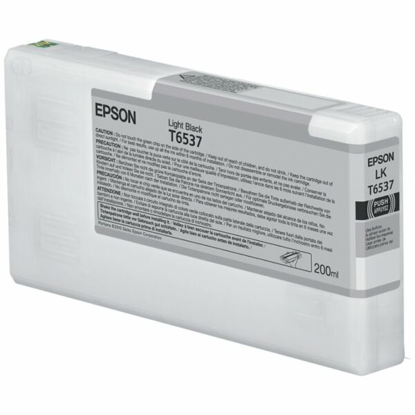 Epson ORIGINAL Epson Tintenpatrone schwarz (hell) C13T653700 T6537 200ml