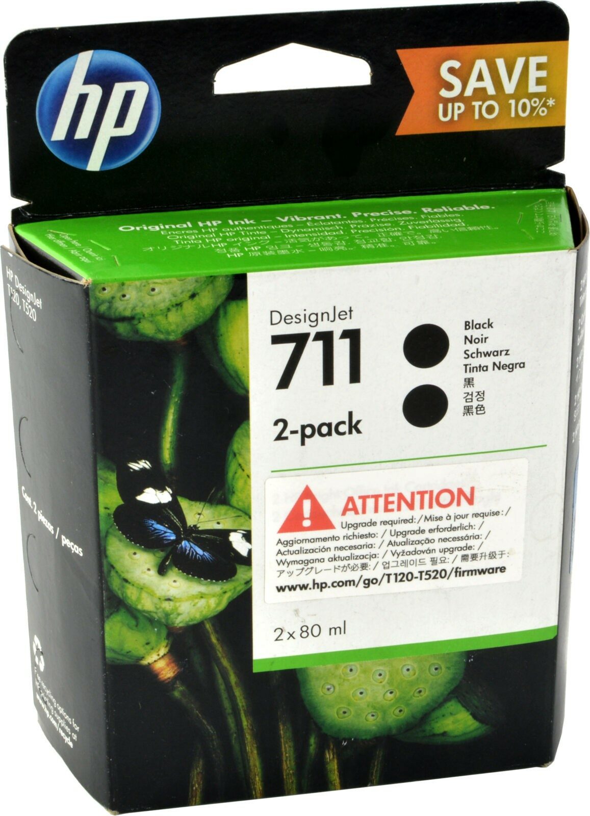 2 HP Tinten P2V31A  711  schwarz