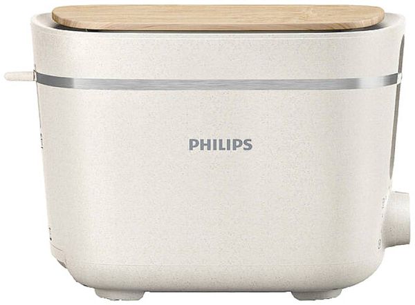 Ihr Frühstück schmeckt jetzt noch besser! Mit dem umweltfreundlichen Philips Toaster: Bereiten Sie sich mit dem eleganten und leistungsstarken Toaster von Philips jeden Morgen Ihren Toast ganz nach Ihrem Geschmack zu. Er ist zu 100 % aus biobasiertem Kunststoff gefertigt