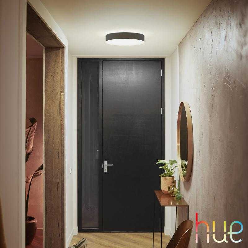 PHILIPS Hue Enrave LED Deckenleuchte mit Dimmer, 8718696176443,