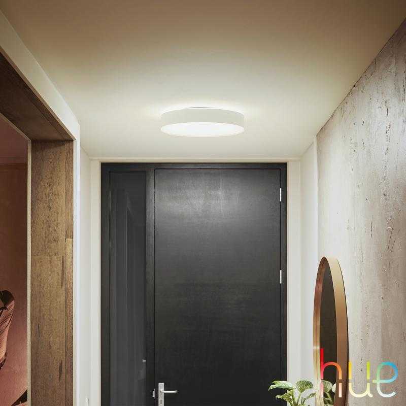 PHILIPS Hue Enrave LED Deckenleuchte mit Dimmer, 8718696176436,