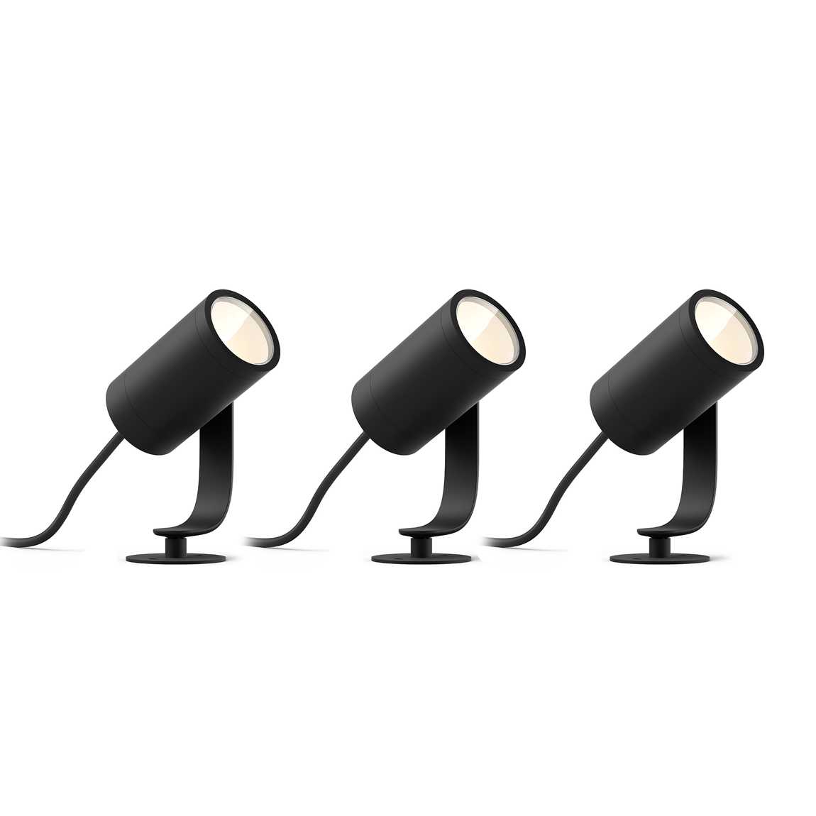 Philips Hue LED Spot Lily Basis Kit (3er-Set) – Schwarz