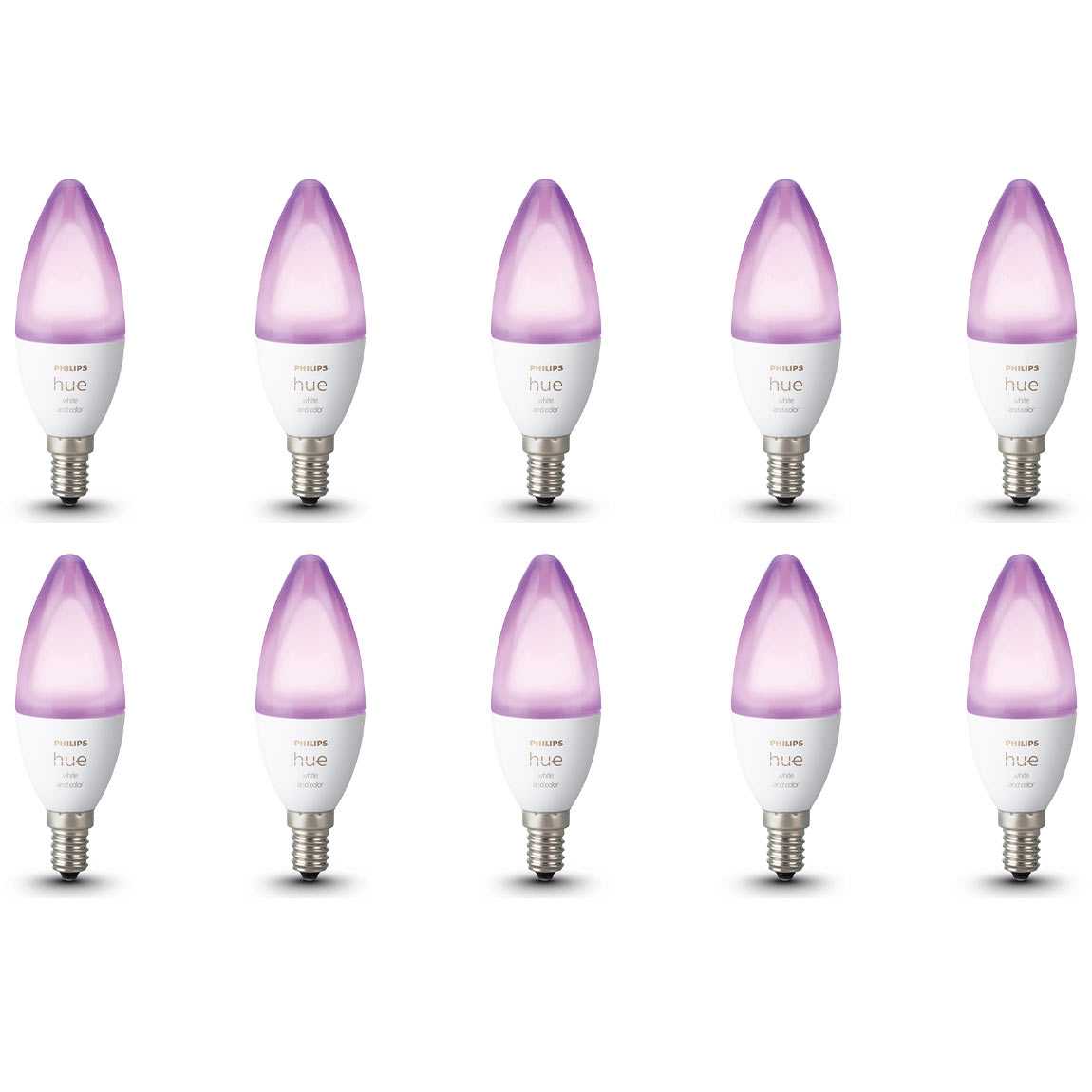 Philips Hue White & Color Ambiance E14 10er-Set