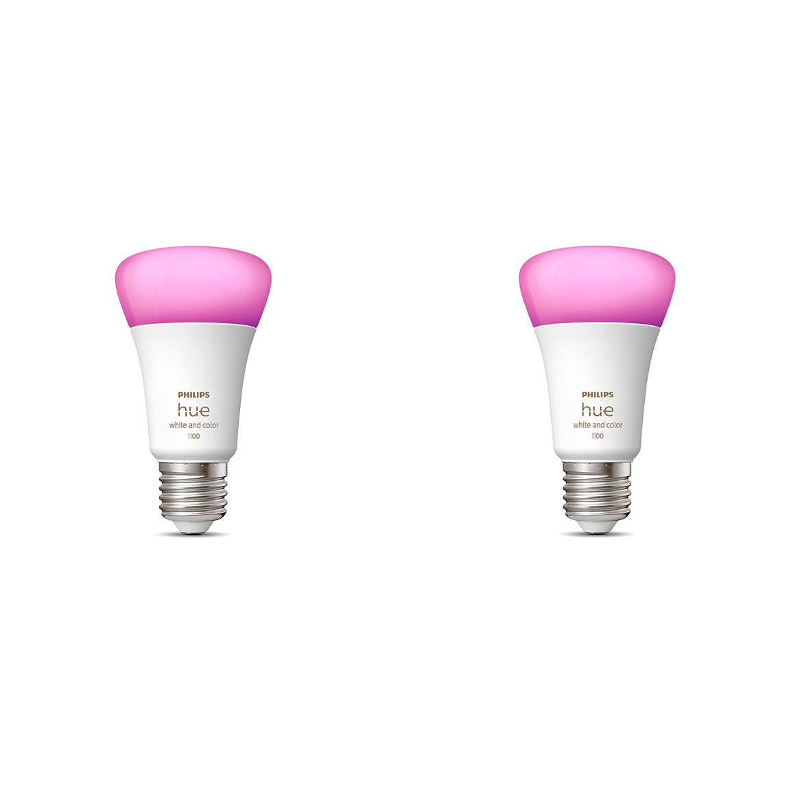 Philips Hue White & Color Ambiance E27 Doppelpack 1100lm – weiß