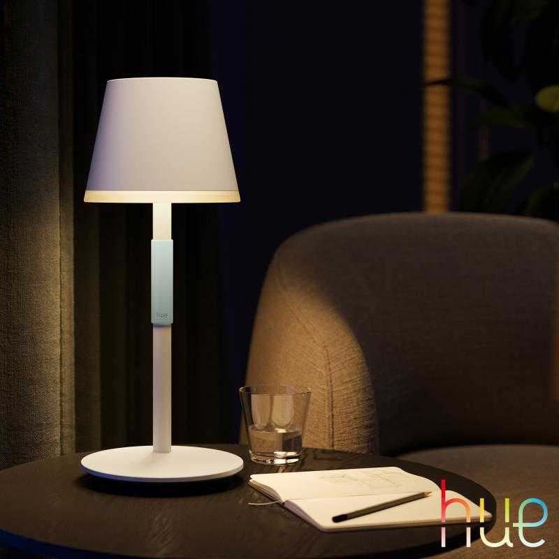 PHILIPS Hue White & Color Ambiance Go RGBW Akku LED Tischleuchte, 40457100,