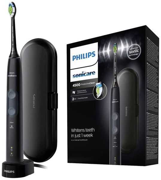 Philips Sonicare ProtectiveClean 4500 HX6830/53 Elektrische Zahnbürste Schallzahnbürste Schwarz