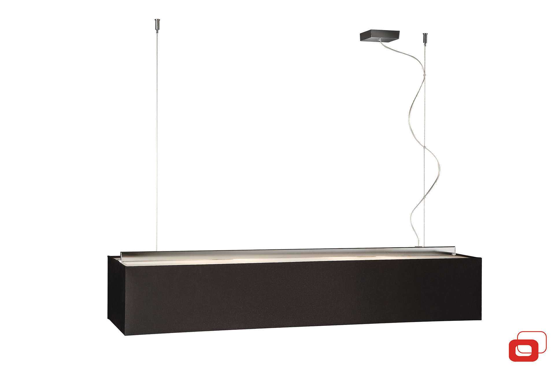 Philips Moderne Pendelleuchten Quadratus Länge 115 Cm Schwarz 1-flammig Rechteckig, Schwarz, Metall, 4111011LI