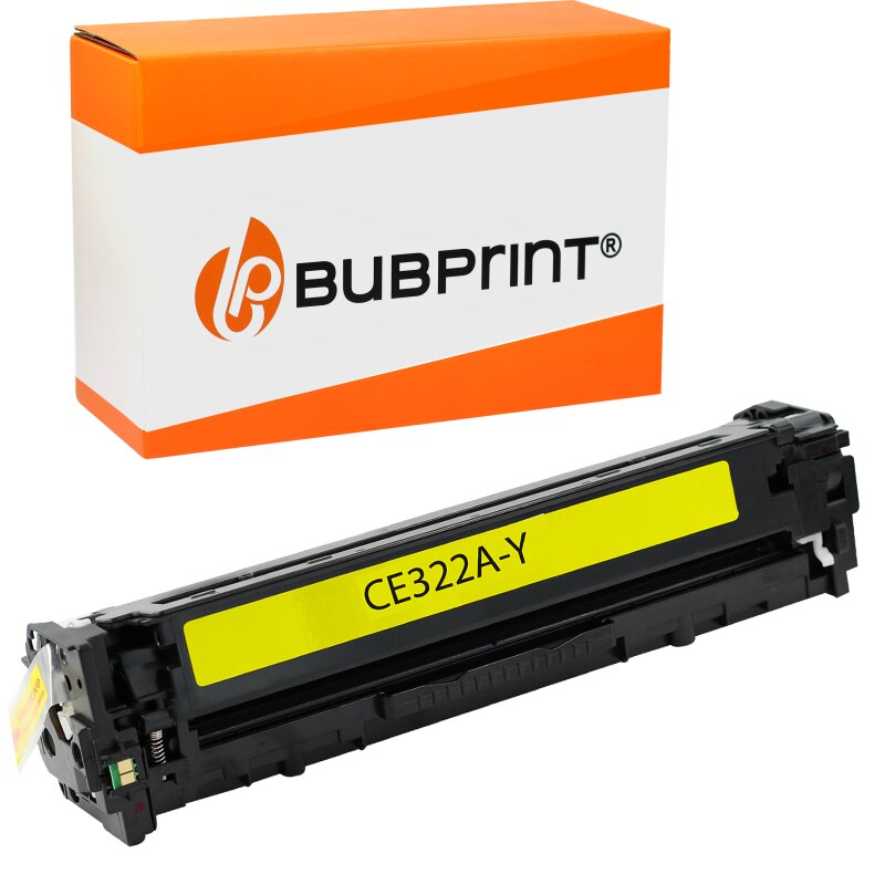 Bubprint Recycelt Toner kompatibel für HP CE322A 128A für Color LaserJet Pro CM1415FN CM1415FNW CP1525 CP1525N CP1525NW 1400 Seiten Gelb