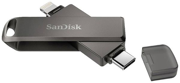 SanDisk iXpand® Luxe USB-Stick 256 GB Schwarz SDIX70N-256G-GN6NE Apple Lightning, USB-C® USB 3.1 (Gen 1)