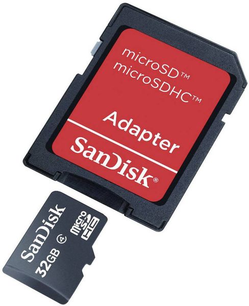 SanDisk SDSDQB-032G-B35 microSDHC-Karte 32GB Class 4 inkl. SD-Adapter