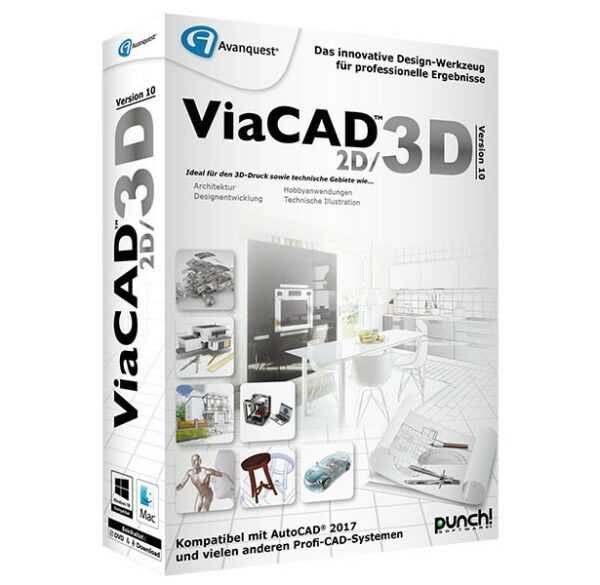 Avanquest ViaCAD 2D/3D 10, WIN/MAC Mac OS