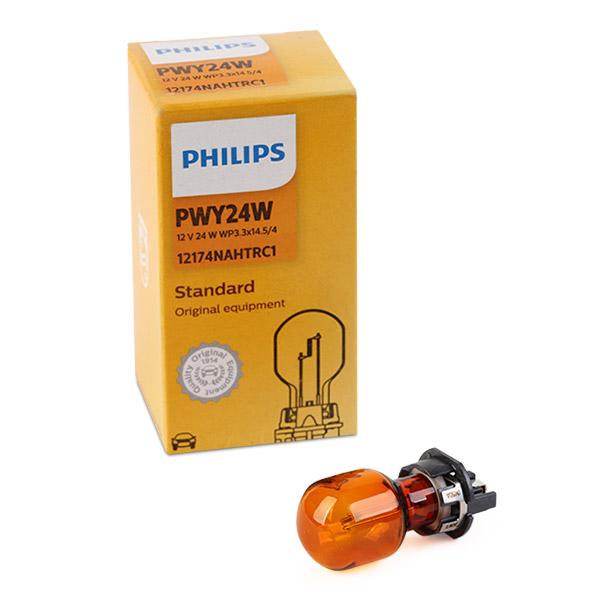 PHILIPS Glühlampe, Blinkleuchte PWY24W 12174NAHTRC1  VW,AUDI,MERCEDES-BENZ,Golf VII Schrägheck (5G1, BQ1, BE1, BE2),Golf VII Variant (BA5, BV5)