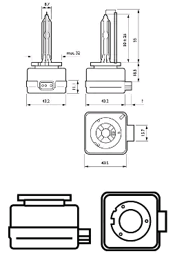 PHILIPS Glühlampe, Fernscheinwerfer D1S 85415WHV2C1  VW,AUDI,MERCEDES-BENZ,TOURAN (1T1, 1T2),GOLF VI (5K1),Passat Variant (3C5),TIGUAN (5N_)