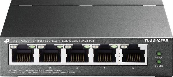 Der TL-SG105PE ist vollständig mit PoE-Geräten wie IP-Kameras