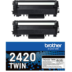 Setzen Sie für reibungslos funktionierende Druckaufträge im Büroalltag auf die brother TN-2420TWIN schwarz Toner