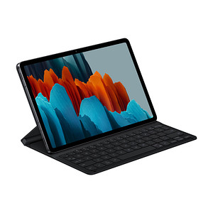 Für den besonderen Tippkomfort – die SAMSUNG Book Cover Keyboard Slim Tablet-Tastatur schwarz geeignet für SAMSUNG Galaxy Tab S7Sie nutzen Ihr Gerät nicht nur in der Freizeit