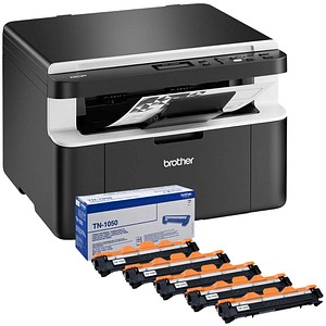 Der brother DCP-1612WVB inkl. 5 Toner 3 in 1 Laser-Multifunktionsdrucker schwarz – Alleskönner fürs BüroDer brother DCP-1612WVB inkl. 5 Toner 3 in 1 Laser-Multifunktionsdrucker schwarz sorgt für ein entspanntes Arbeitsklima