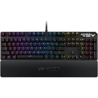 ASUS TUF Gaming K3 – Full-size (100%) – USB – Halbmechanischer Schlüsselschalter – QWERTY – RGB-LED – Grau (90MP01Q0-BKSA00)