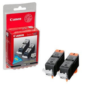 Mit den Canon PGI-520 BK Twin-Pack schwarz Druckerpatronen