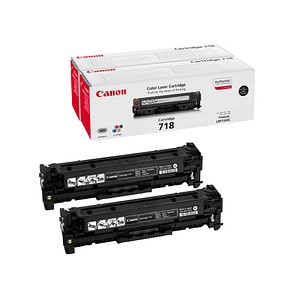 Damit läuft es im Büroalltag wieder wie geschmiert: Canon 2x 718 BK  schwarz Toner