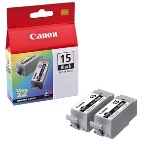 Kompromisslos gut – die Canon 2x BCI-15 BK  schwarz Druckerpatronen