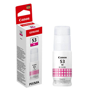 Farbe leer? Die Canon GI-53 M  magenta Tintenflasche sorgt für Nachschub!Es gibt viele relevante Informationen zu der Canon GI-53 M  magenta Tintenflasche