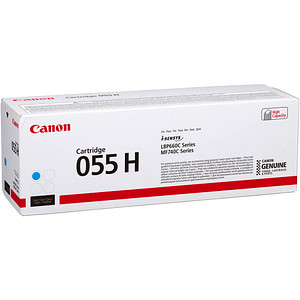 Der Canon 055H C  cyan Toner – Damit sind die nächsten 5.900 Ausdrucke gesichertMit dem Canon 055H C  cyan Toner kann Ihr Gerät wieder frisch ans Werk gehen und Ihnen hochwertige Ausdrucke bescheren. Vergewissern Sie sich vorher noch