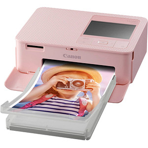 Fotos drucken leicht gemacht – mit dem Canon SELPHY CP1500 Fotodrucker pinkNichts geht über Fotos zum Anfassen – mit dem Canon SELPHY CP1500 Fotodrucker pink halten Sie sofort Ihre Lieblingsfotos in den Händen und dies in bester Qualität und Schärfe.Diese Features zeichnen ihn unter anderem aus:Thermosublimationsdruck-Technologie Drahtlose SchnittstellenMobile Print-FunktionMobil einsetzbarRandloses DruckenDas war noch nicht alles!Passende Drucktechnologie und Auflösung für qualitativ hochwertige ResultateDie Thermosublimationsdruck-Technologie