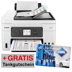 AKTION: Canon MAXIFY GX4050 4 in 1 Tintenstrahl-Multifunktionsdrucker grau + GRATIS Aral Tankgutschein 20 €