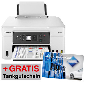 AKTION: Canon MAXIFY GX3050 3 in 1 Tintenstrahl-Multifunktionsdrucker grau + GRATIS Aral Tankgutschein 20 €