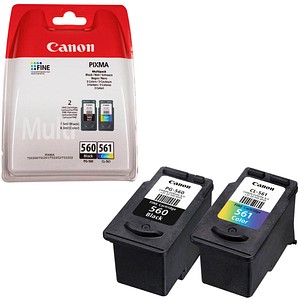 Canon PG-560 + CL-561  schwarz, color Druckköpfe, 2er-Set