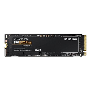 Interner Speicher für Ihren Rechner: die SAMSUNG 970 EVO Plus 250 GB interne SSD-FestplatteVerschaffen Sie sich neuen und schnelleren Speicherplatz für Ihren Rechner: Die SAMSUNG 970 EVO Plus 250 GB interne SSD-Festplatte hat alle Eigenschaften