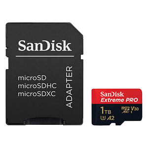 SanDisk Speicherkarte microSDXC-Card Extrem PRO inklusive SD Adapter: perfekt für den schnellen DatenaustauschWenn Sie nicht lange auf die Übertragung Ihrer Daten