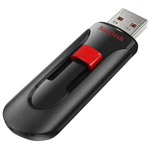 SanDisk USB-Stick Cruzer Glide schwarz, rot 256 GB