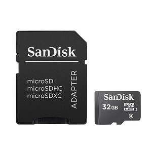 SanDisk Speicherkarte microSDHC-Card 32 GB