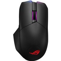 ASUS ROG Chakram – Maus – optisch – kabellos, kabelgebunden – Bluetooth, 2.4 GHz – kabelloser Empfänger (USB) – Schwarz