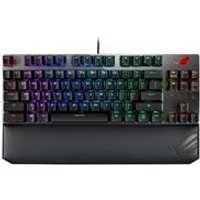 ASUS ROG Strix Scope RX TKL Deluxe – Tastatur – Hintergrundbeleuchtung – kabellos – USB, RF, Bluetooth 5,2 – Deutsch – Tastenschalter: ROG RX RED optisch mechanisch – Schwarz (90MP02J0-BKDA00)