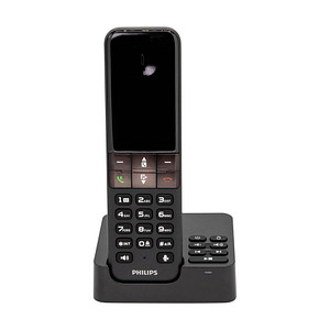 PHILIPS D4751B/01 Schnurloses Telefon mit Anrufbeantworter schwarz